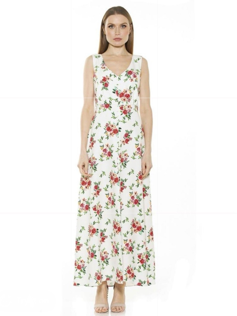 Alexia Admor white floral Milana maxi dress - Picture 3 of 9